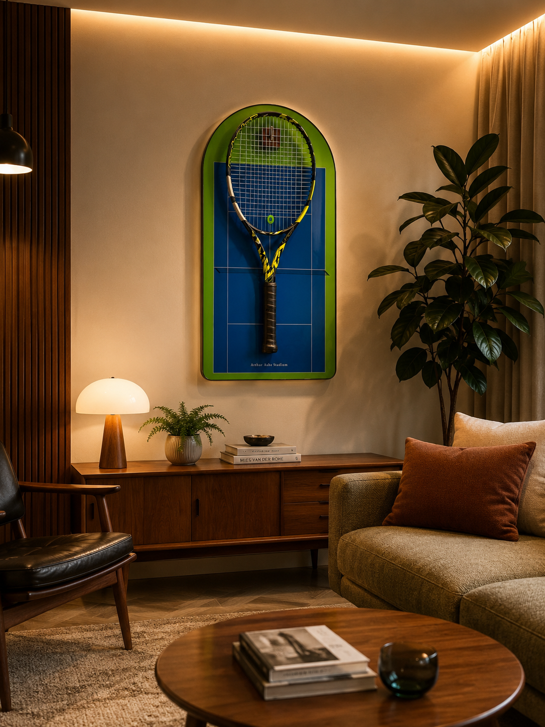 Premium Racket Display Frame Arthur Ashe Stadium Edition (Excluding the racket）