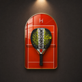 Premium Padel Racket Display Frame Terracotta Clay Edition (Excluding the Racket)