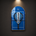 Premium Padel Racket Display Frame Electric Blue Arena Edition (Excluding the Racket)