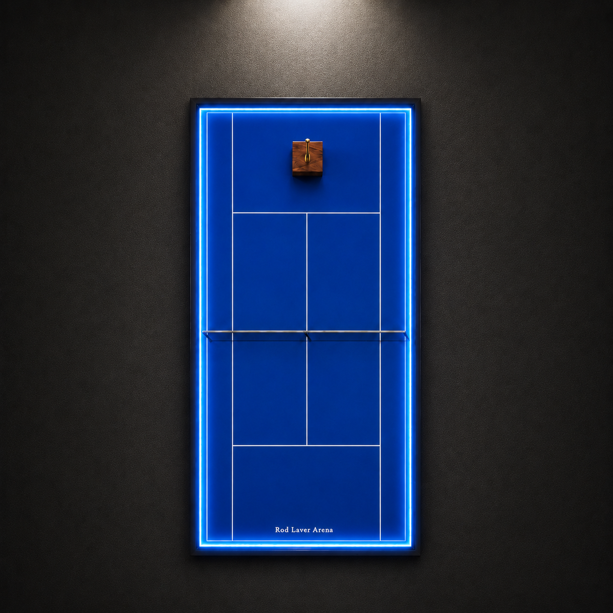 Premium Rectangular Racket Display Frame - Rod Laver Arena (LED Gallery Edition)