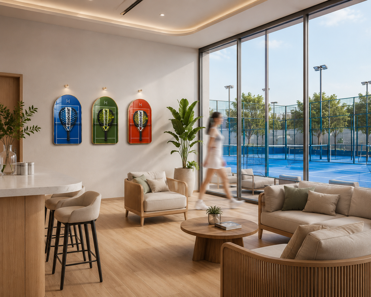 Premium Padel Racket Display Frame Club Green Edition (Excluding the Racket)