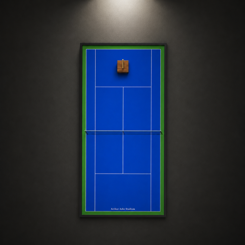 Premium Rectangular Racket Display Frame - Arthur Ashe Stadium Edition