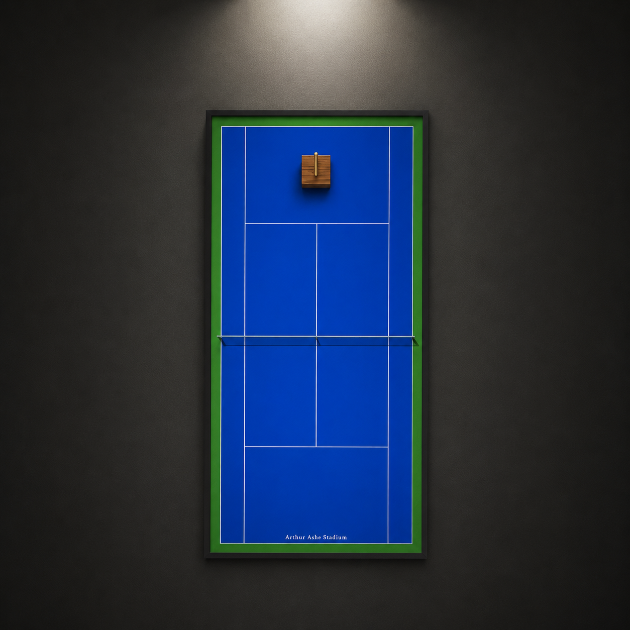Premium Rectangular Racket Display Frame - Arthur Ashe Stadium Edition