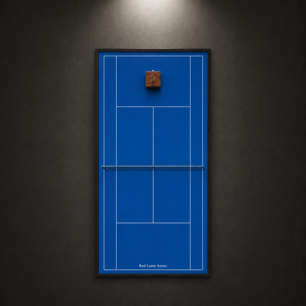 Premium Rectangular Racket Display Frame - Rod Laver Arena Edition