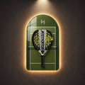 Padel Racket Display Frame — Arched LED Edition