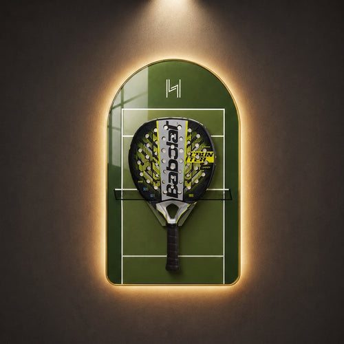 Padel Racket Display Frame — Arched LED Edition