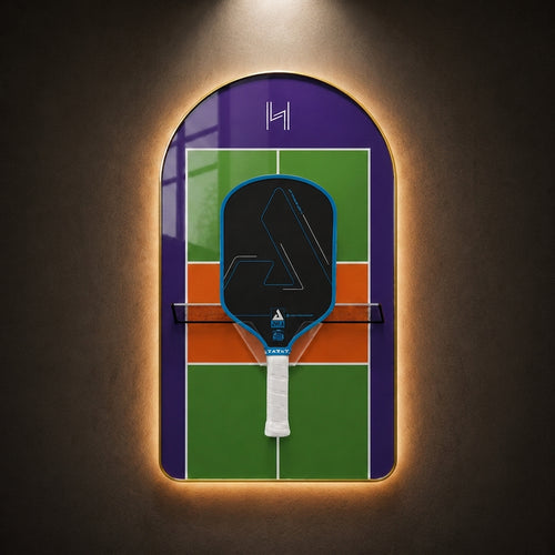 Pickleball Paddle Display Frame — Arched LED Edition