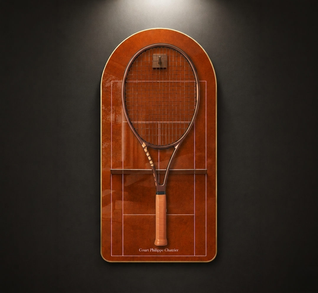 Premium Racket Display Frame Court Philippe-Chatrier Edition (Excluding the racket）