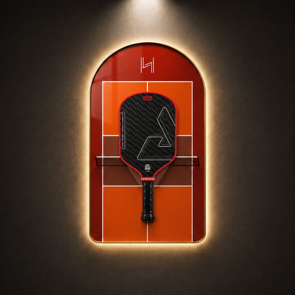 Pickleball Paddle Display Frame — Arched LED Edition