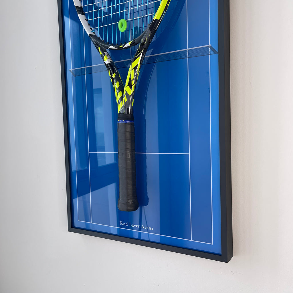 Premium Rectangular Racket Display Frame - Rod Laver Arena Edition