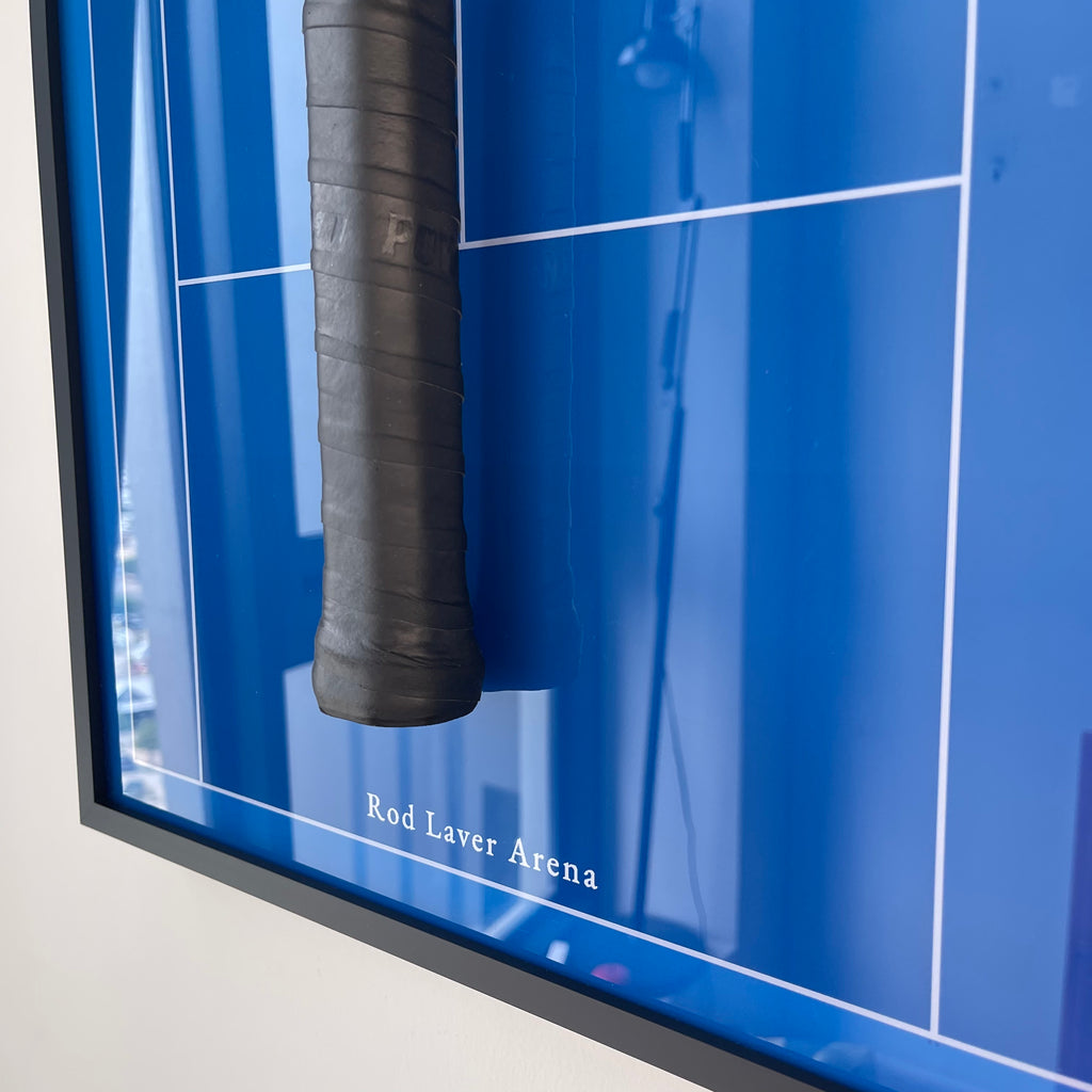 Premium Rectangular Racket Display Frame - Rod Laver Arena Edition