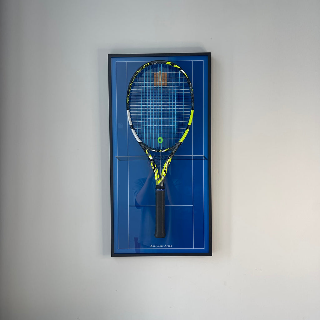 Premium Rectangular Racket Display Frame - Rod Laver Arena Edition