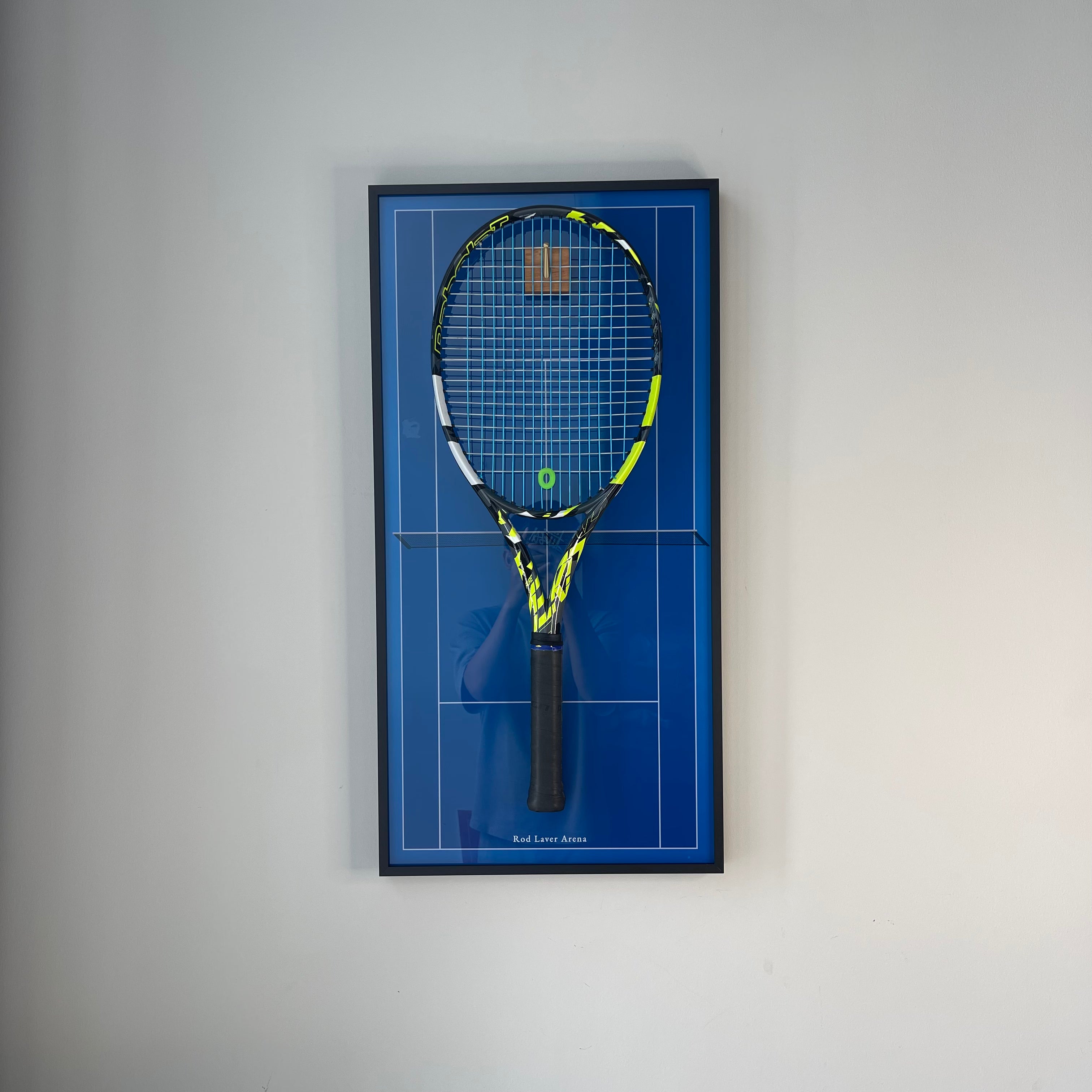 Premium Rectangular Racket Display Frame - Rod Laver Arena Edition