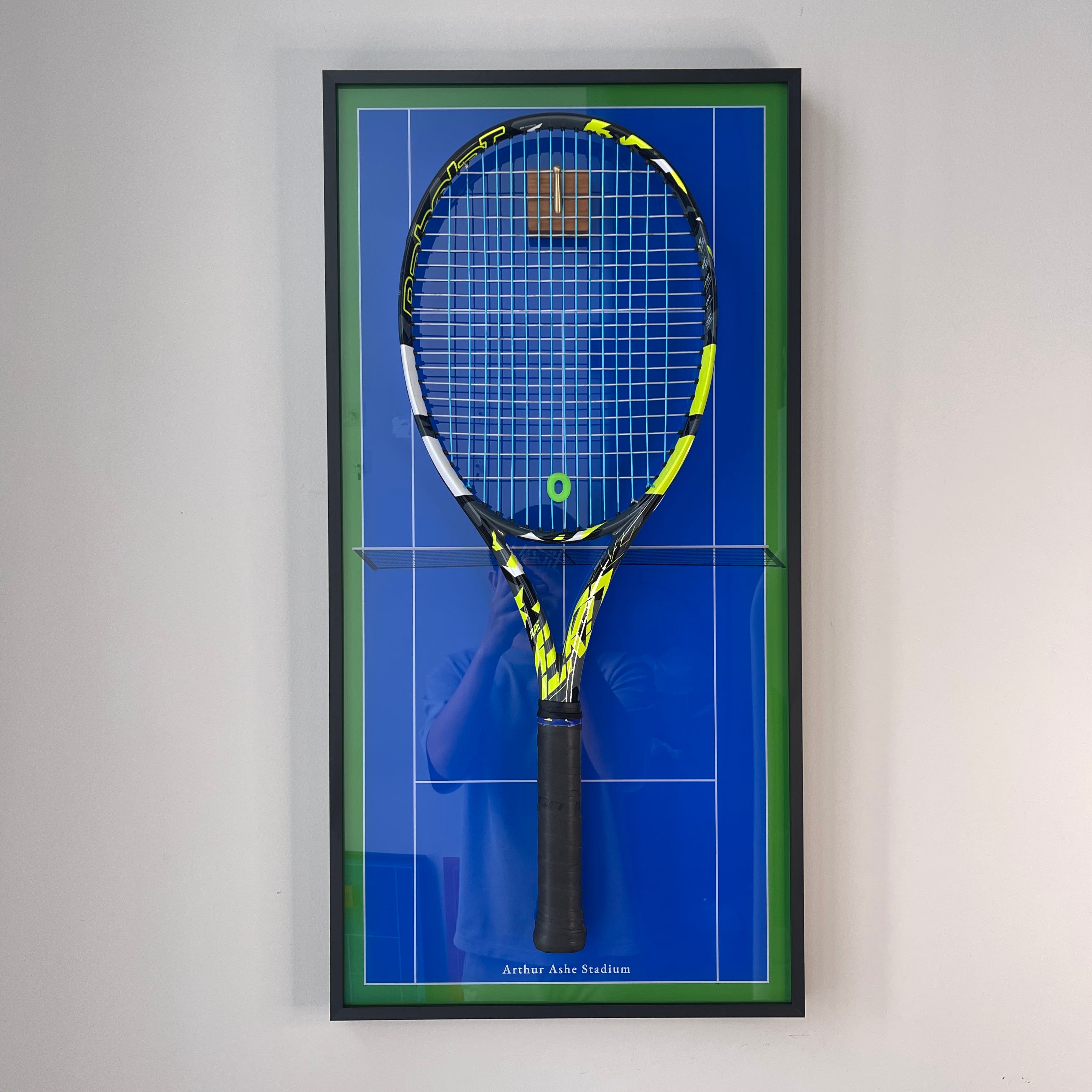 Premium Rectangular Racket Display Frame - Arthur Ashe Stadium Edition