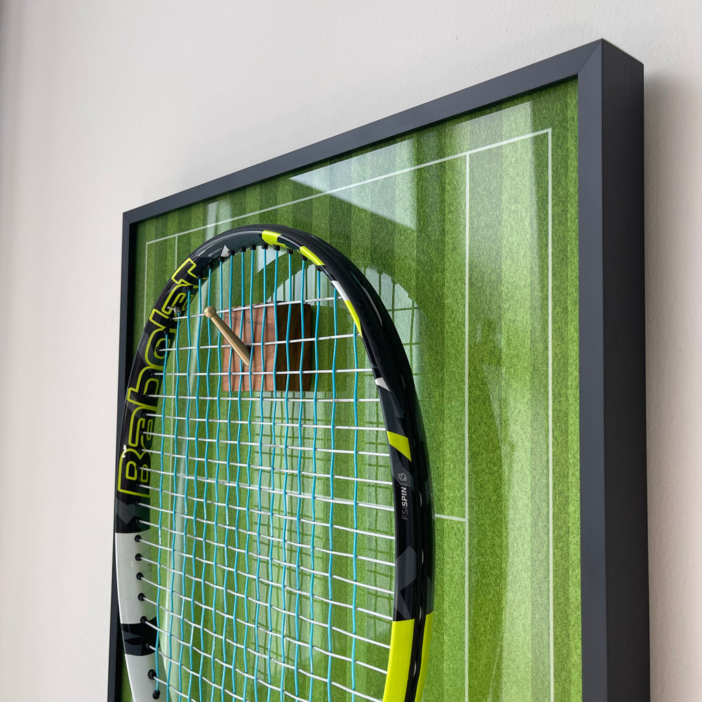 Premium Rectangular Racket Display Frame - Wimbledon Edition