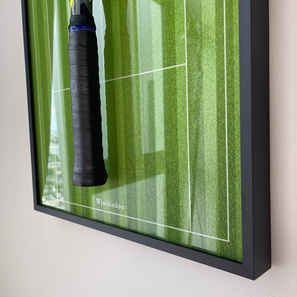 Premium Rectangular Racket Display Frame - Wimbledon Edition