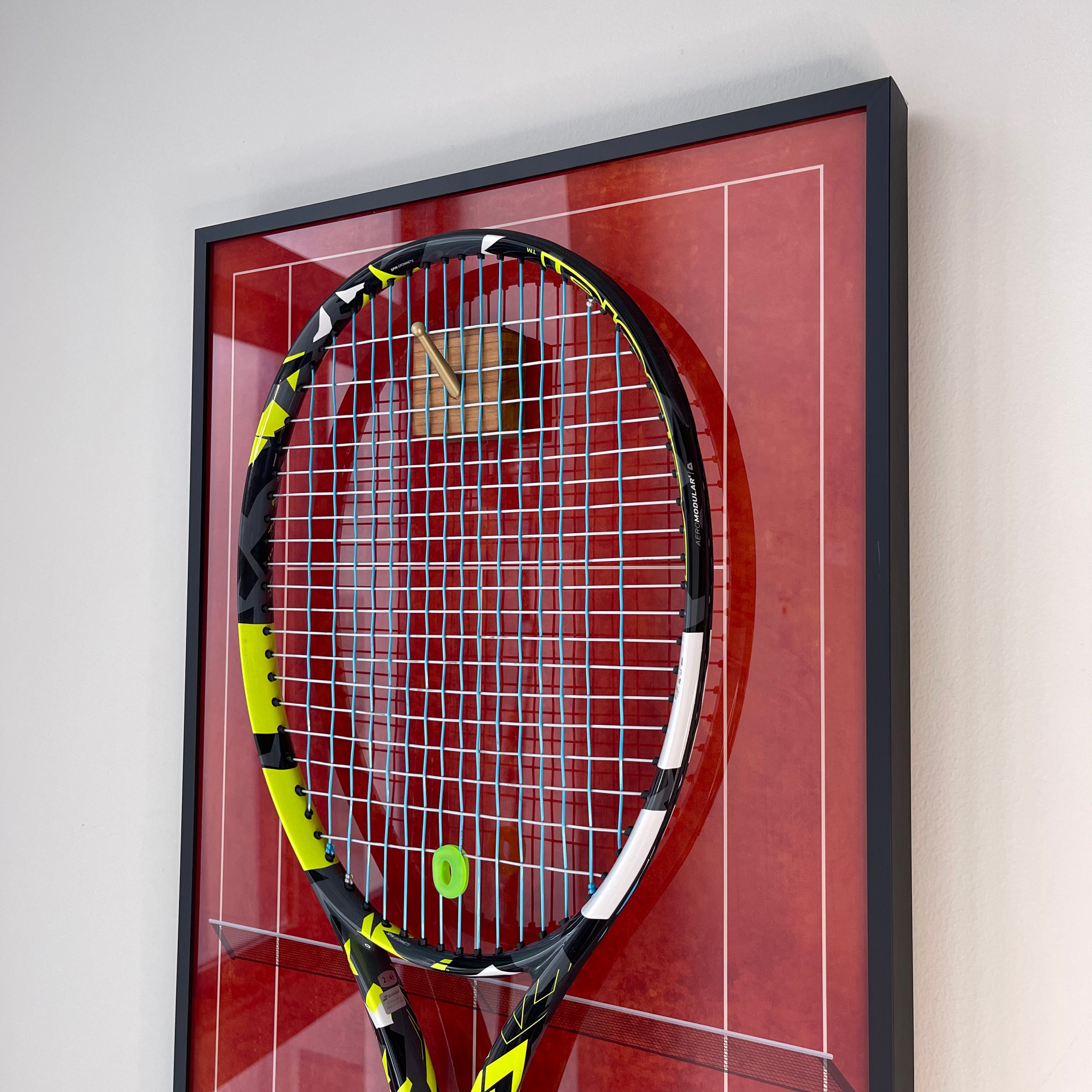 Premium Rectangular Racket Display Frame - Court Philippe-Chatrier Edition