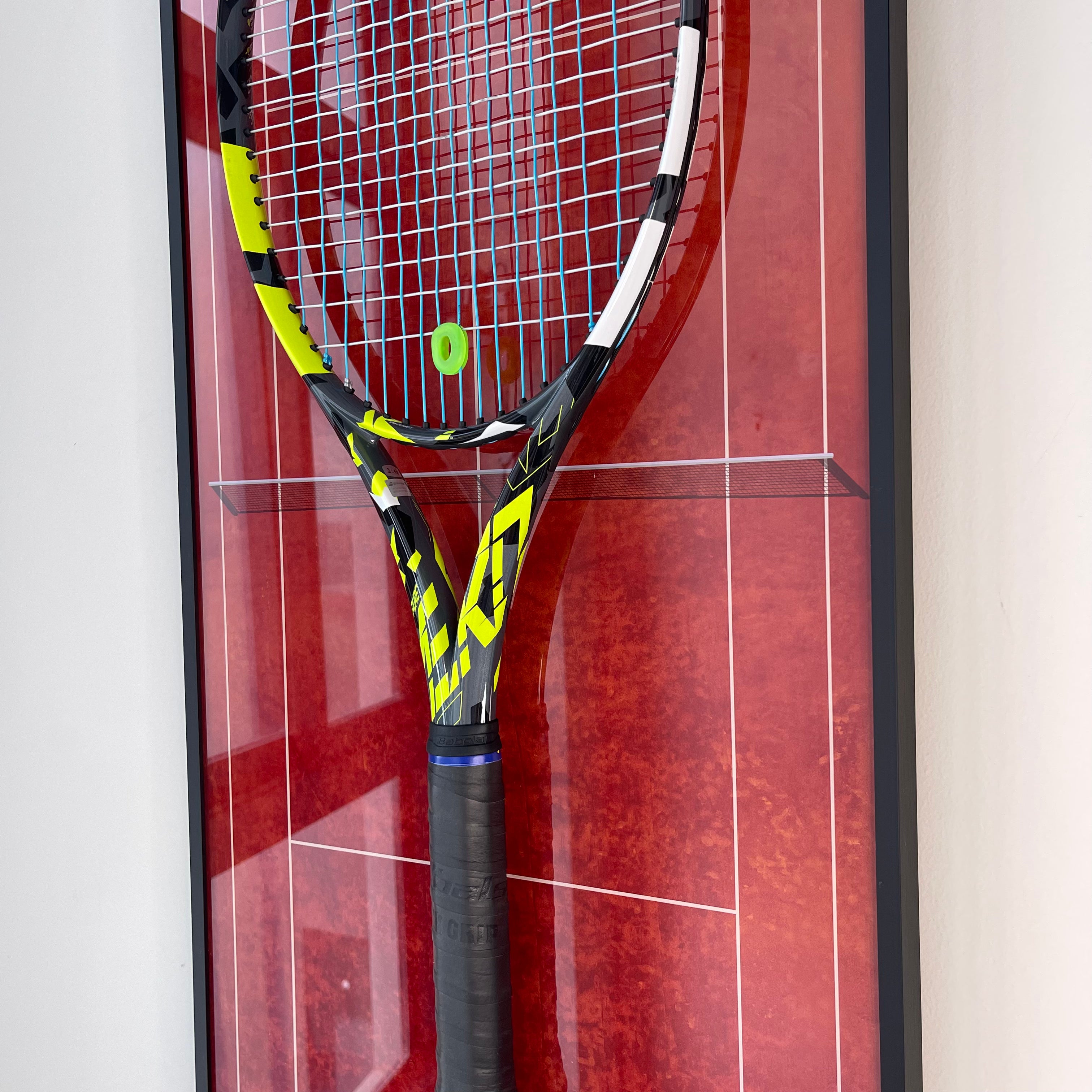 Premium Rectangular Racket Display Frame - Court Philippe-Chatrier Edition