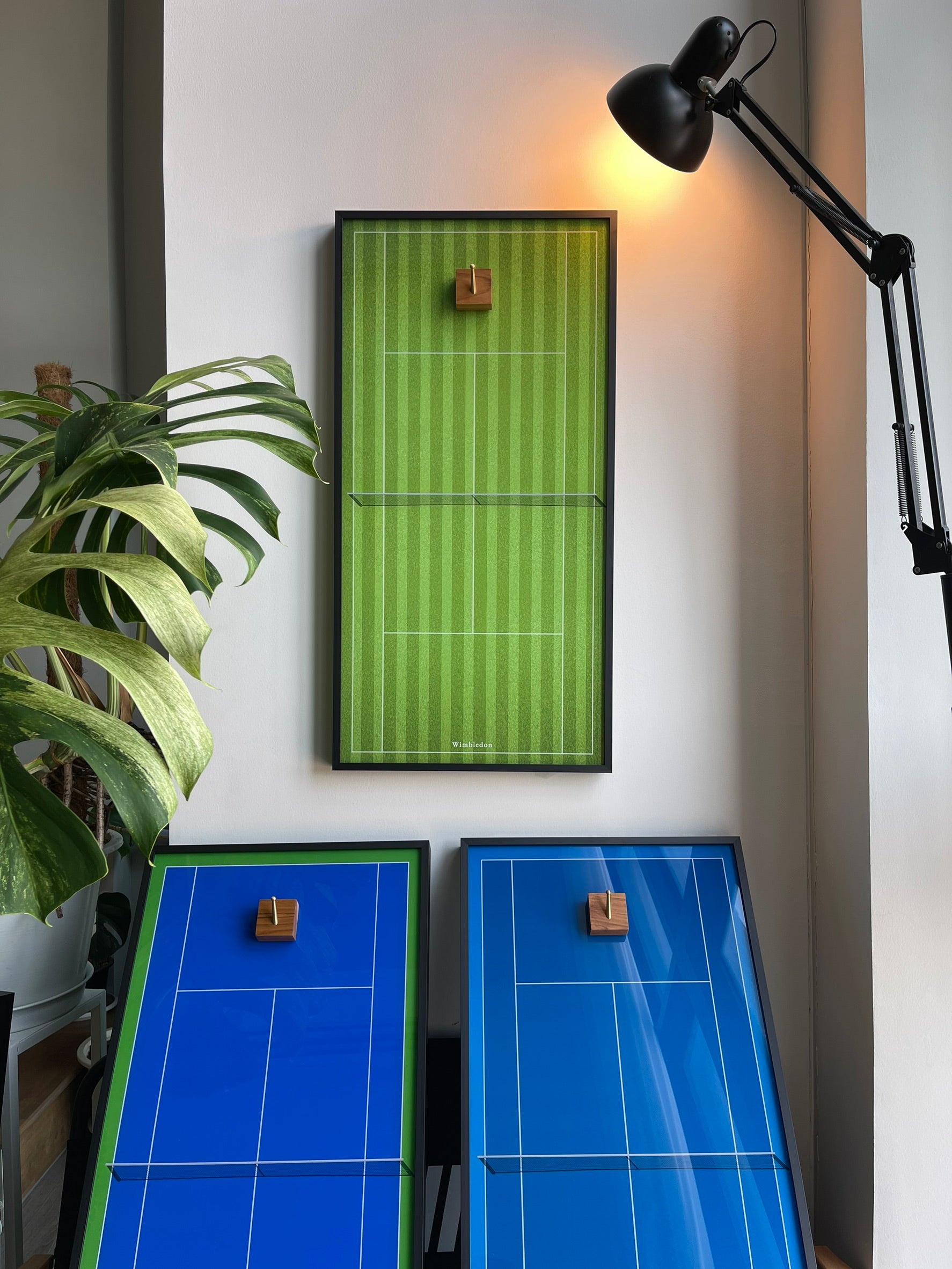Premium Rectangular Racket Display Frame - Wimbledon Edition