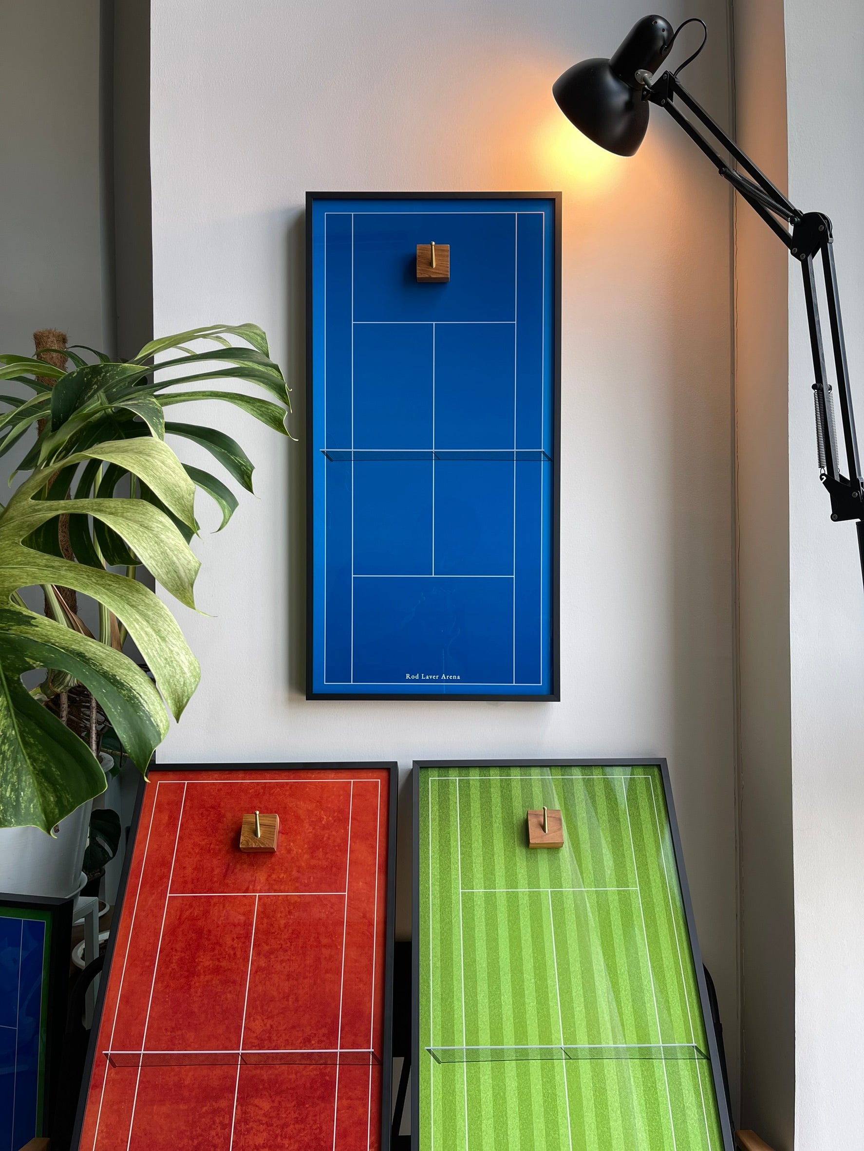 Premium Rectangular Racket Display Frame - Rod Laver Arena Edition