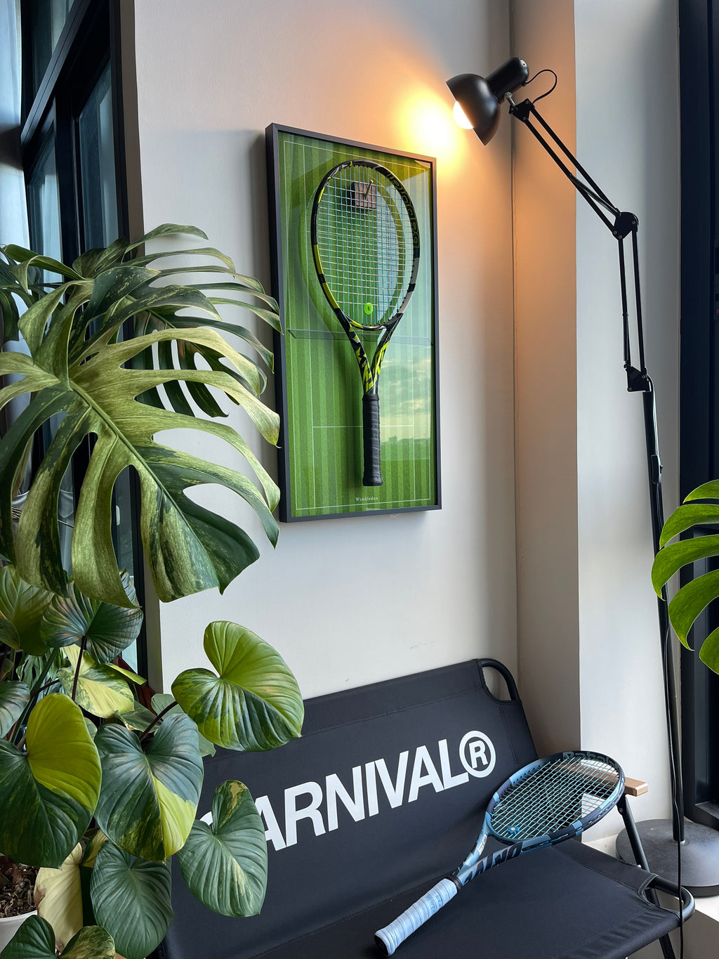 Premium Rectangular Racket Display Frame - Wimbledon Edition