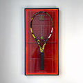 Premium Rectangular Racket Display Frame - Court Philippe-Chatrier (LED Gallery Edition)