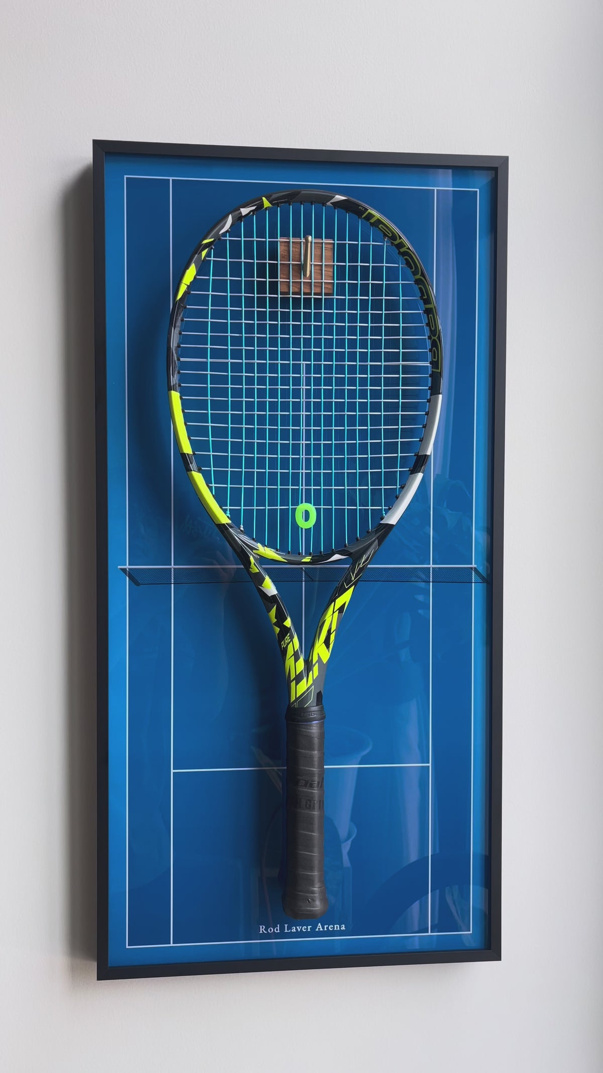 Premium Rectangular Racket Display Frame - Rod Laver Arena Edition