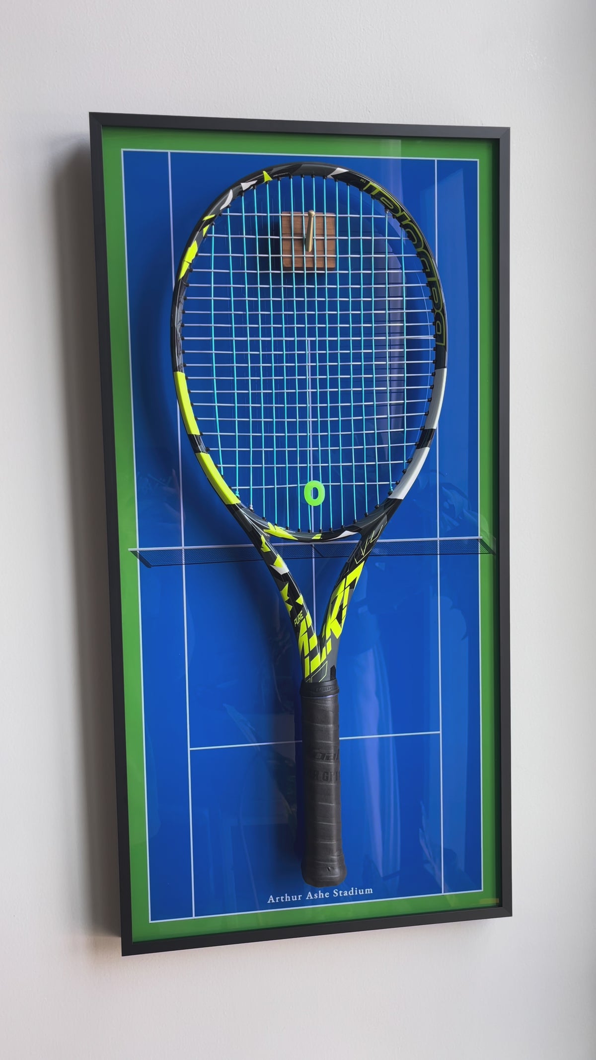 Premium Rectangular Racket Display Frame - Arthur Ashe Stadium Edition