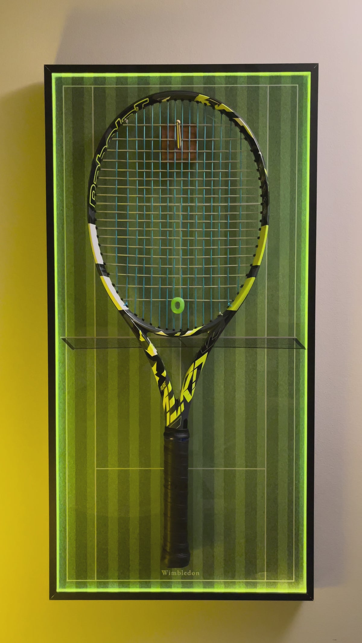 Premium Rectangular Racket Display Frame - Wimbledon (LED Gallery Edition)