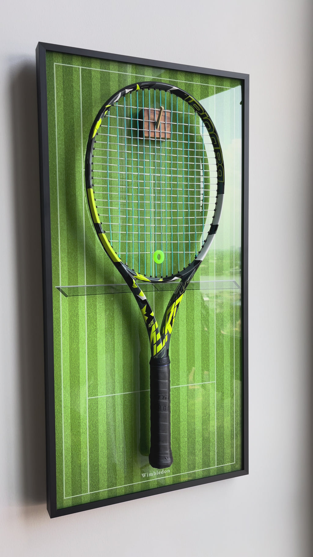 Premium Rectangular Racket Display Frame - Wimbledon Edition